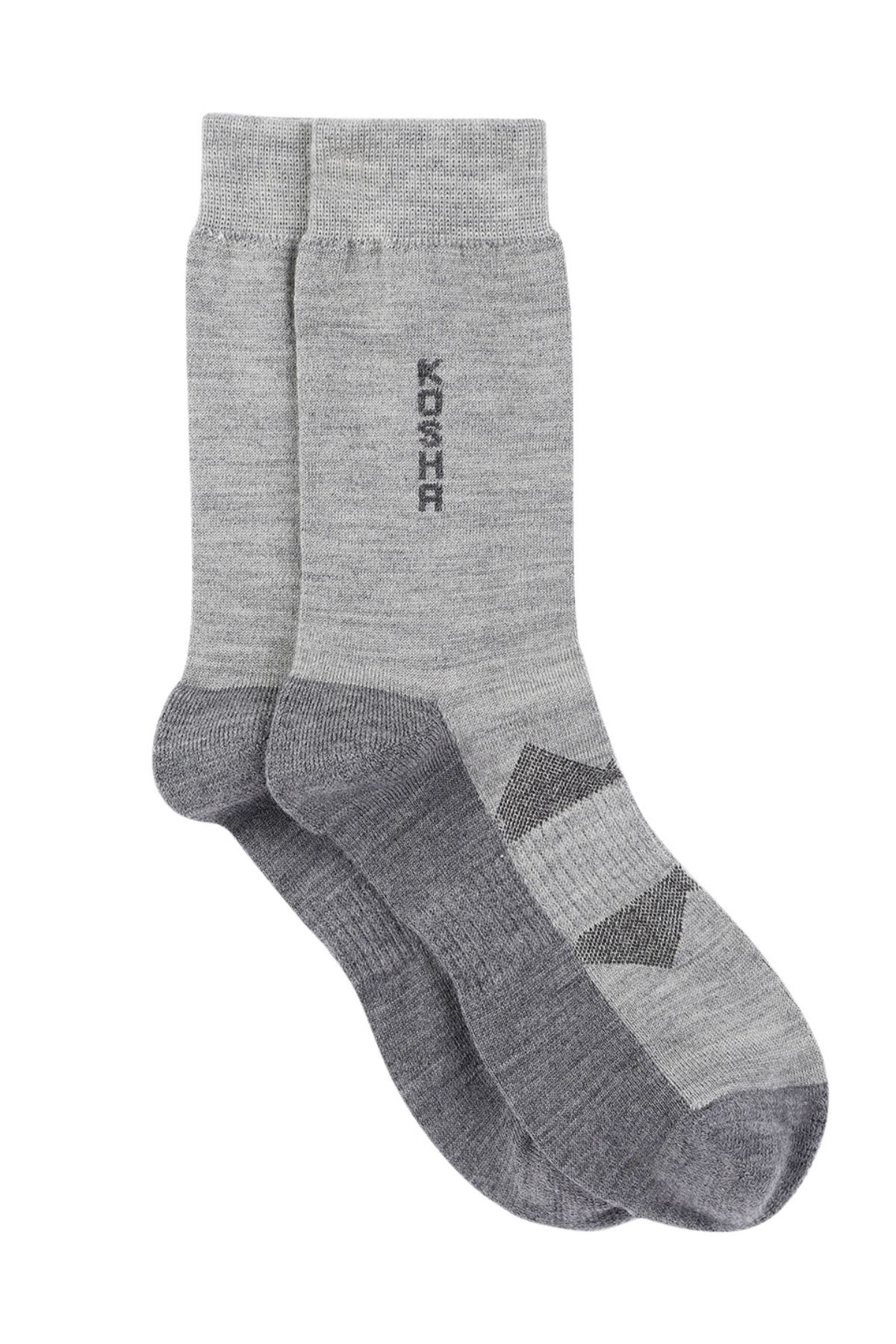 Cushioned Merino Wool Light Grey & Dark Grey Regular Socks | Men